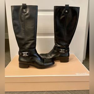 Michael Kors Black Leather Boots! Perfect condition. Size 8